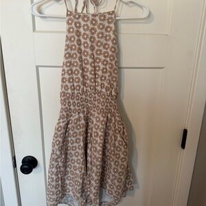 Floral Tan halter romper